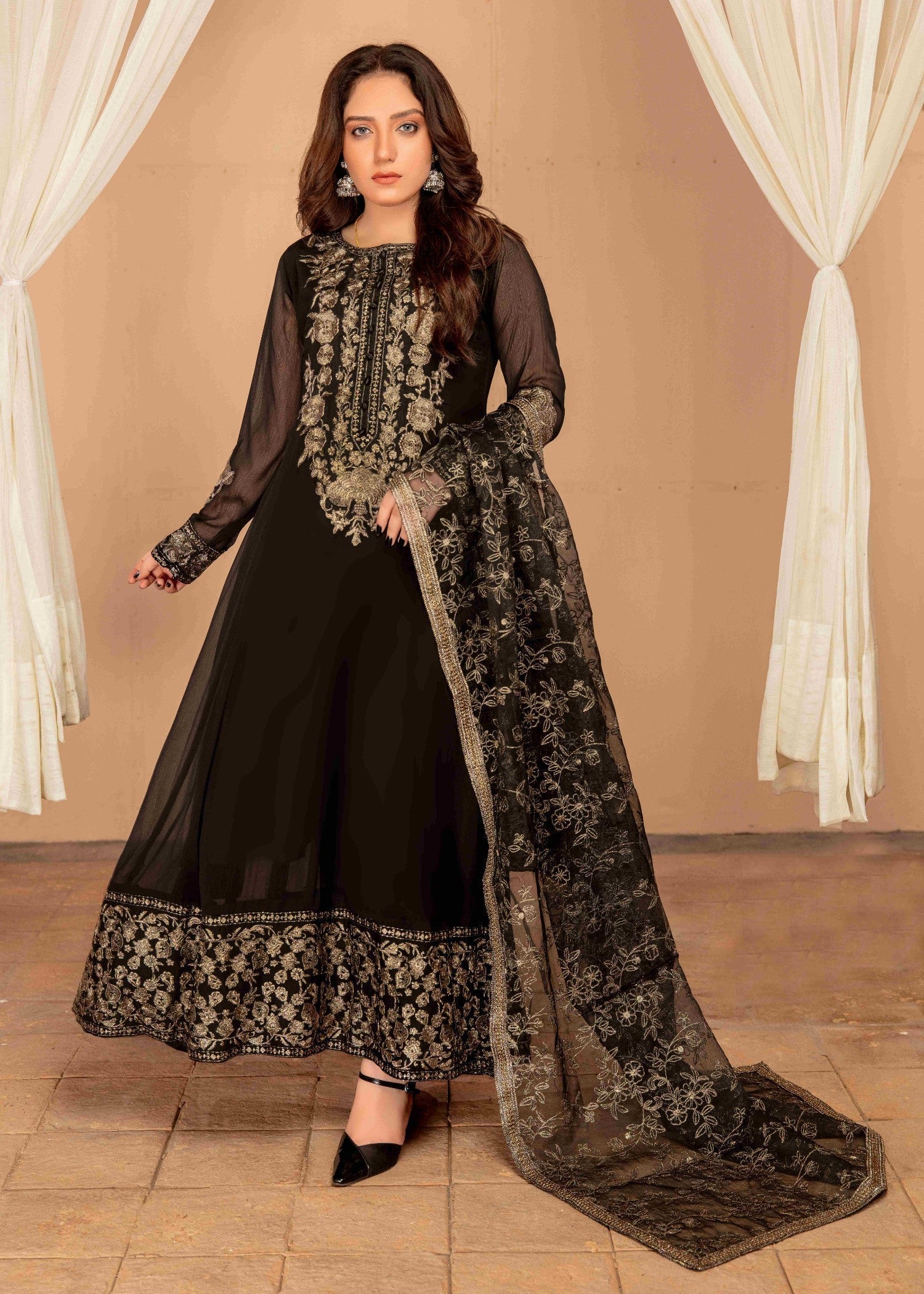 Alyssa ALL005 Black Maxi Women 3pcs