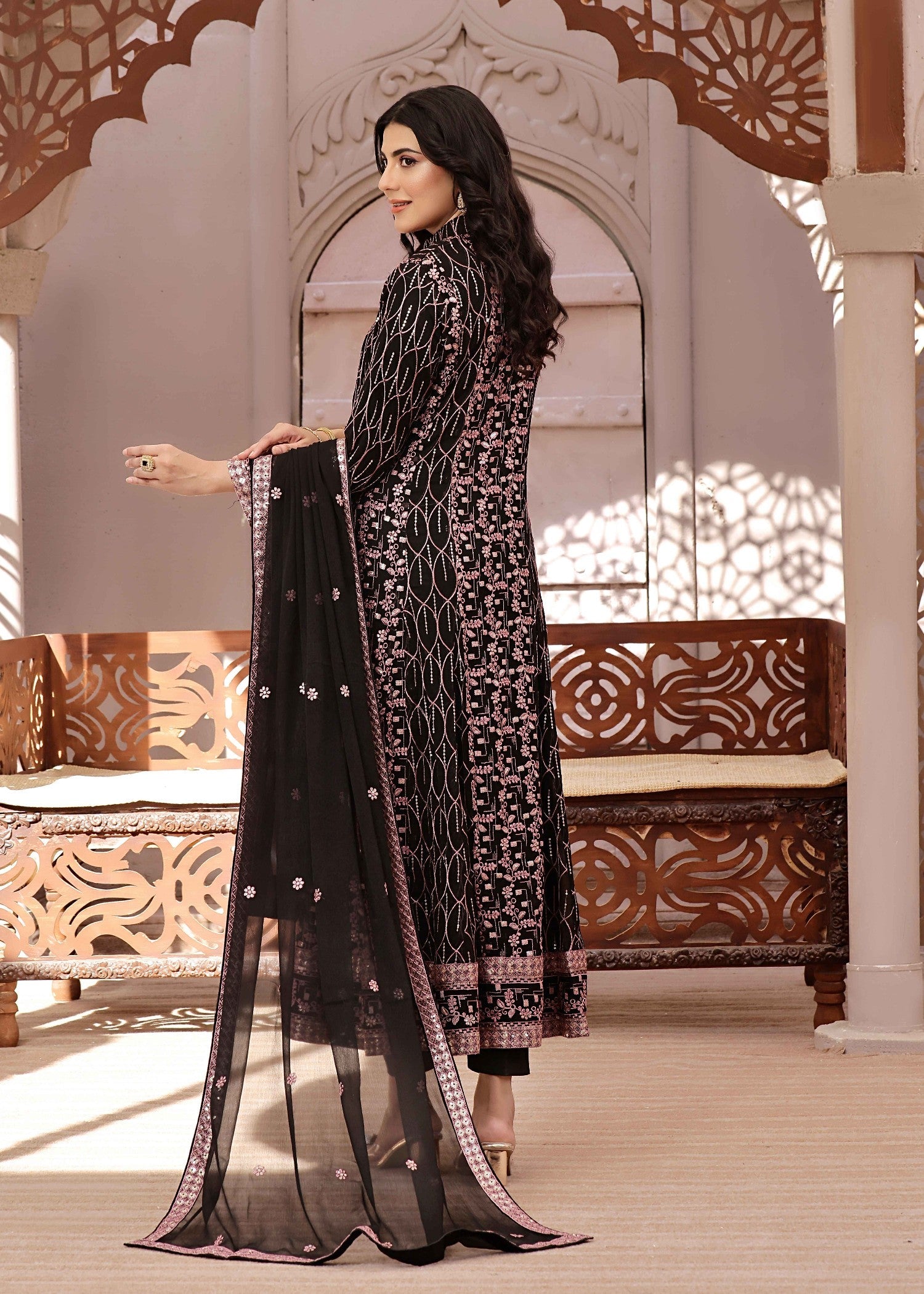 Adam's Couture sawal black Women 3pcs