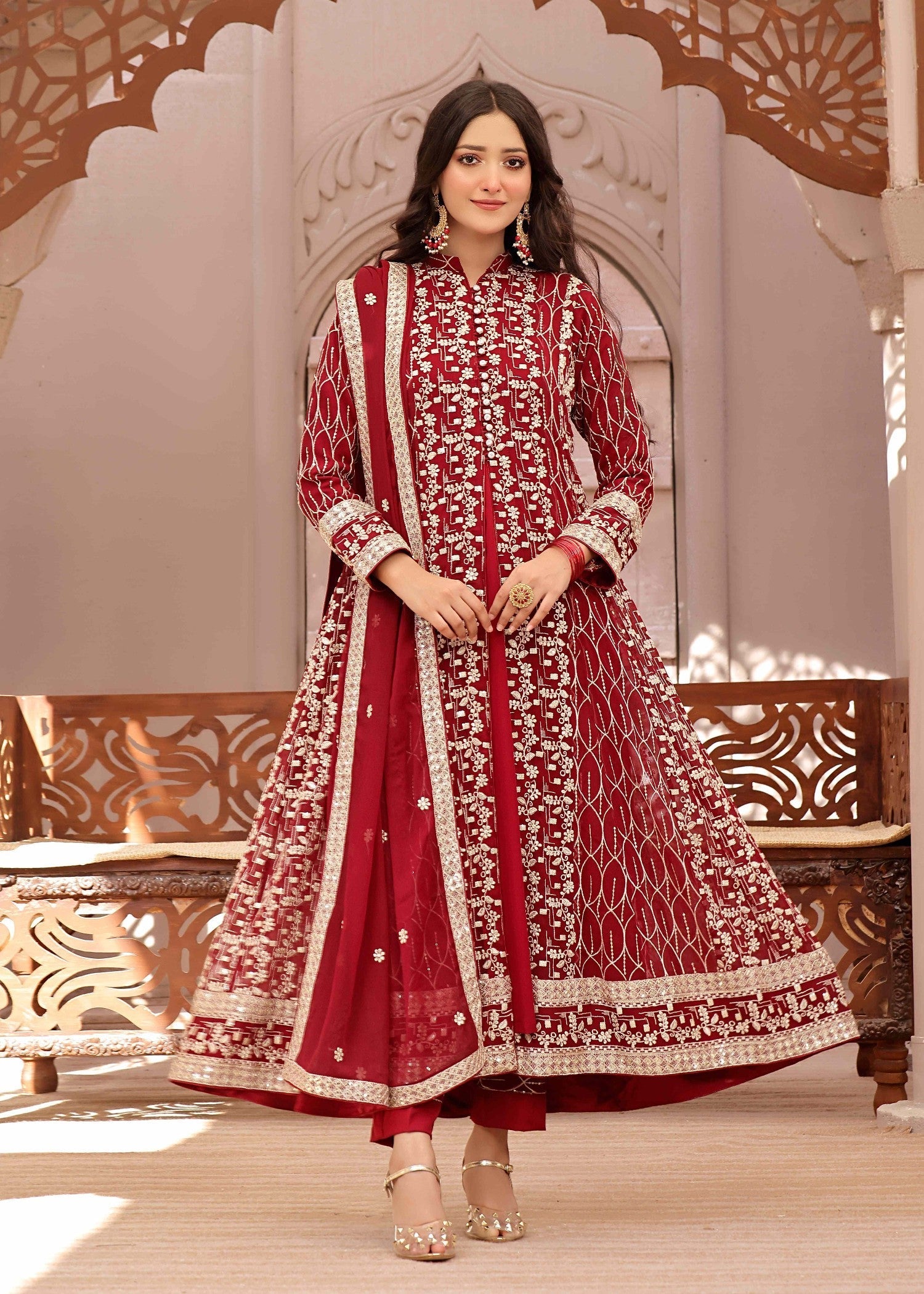 Adam's Couture sawal maroon Women 3pcs