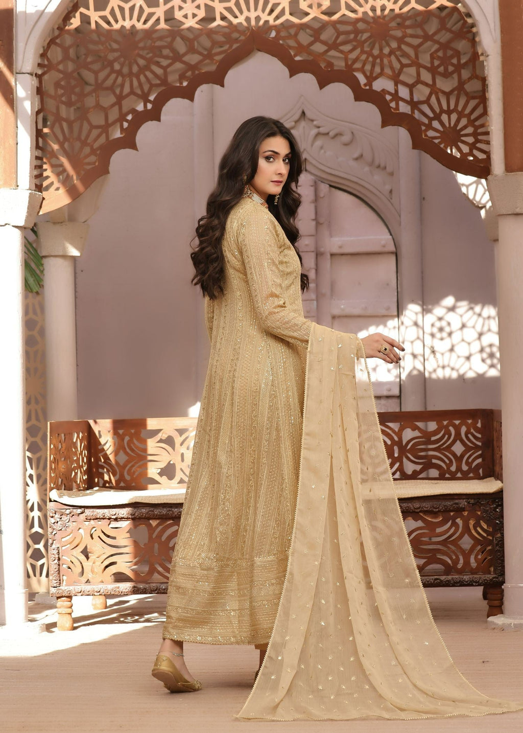 Ayesha Closet Saajan Gold Glitter Women 3pcs