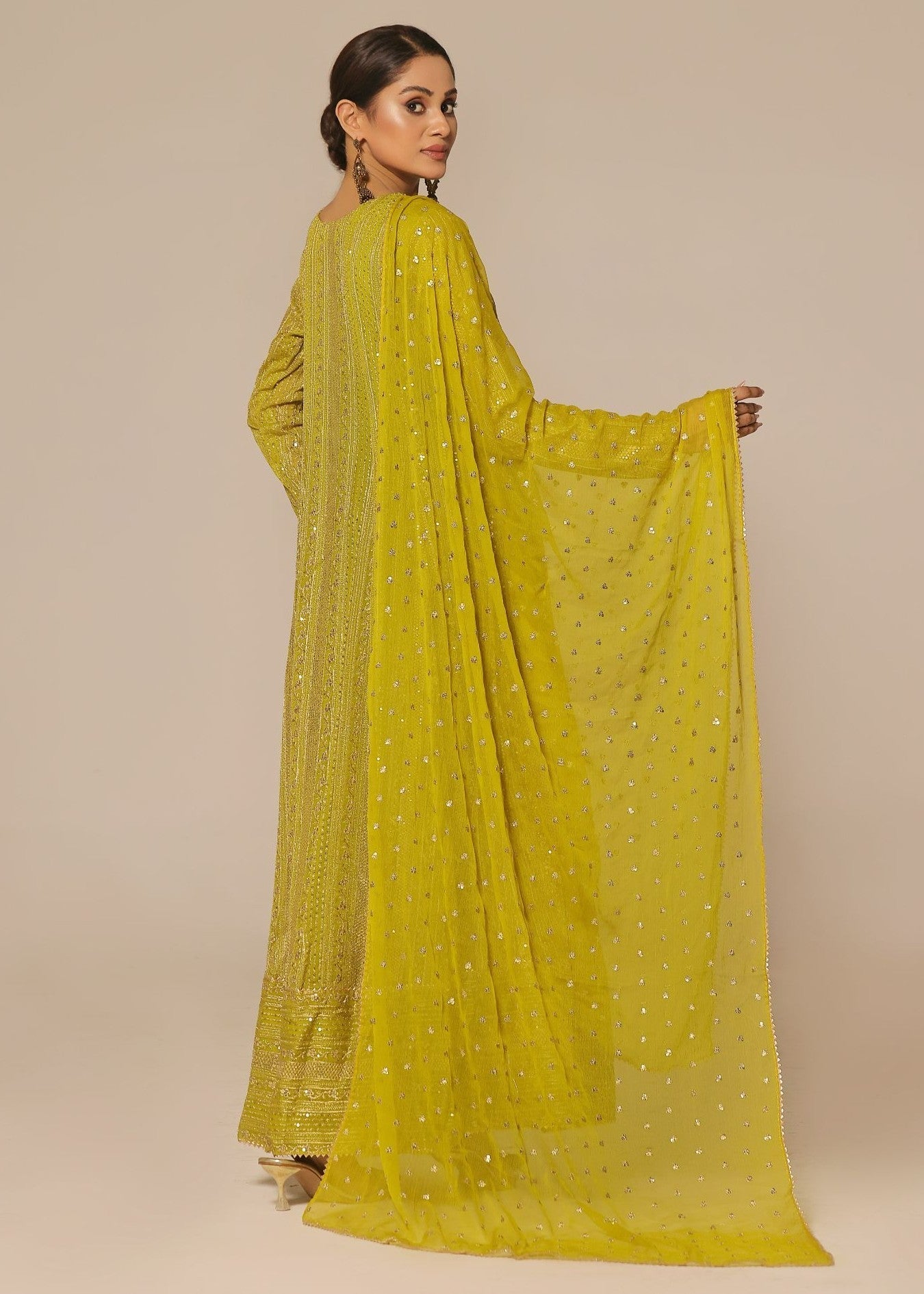 Ayesha Closet Saajan Olive Charm Women 3pcs
