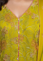 Hemstitch Parrot Green Women 3pcs