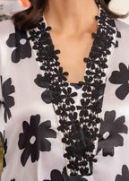 Four Season Boutique Mah e Meer Silk White Women 3pcs