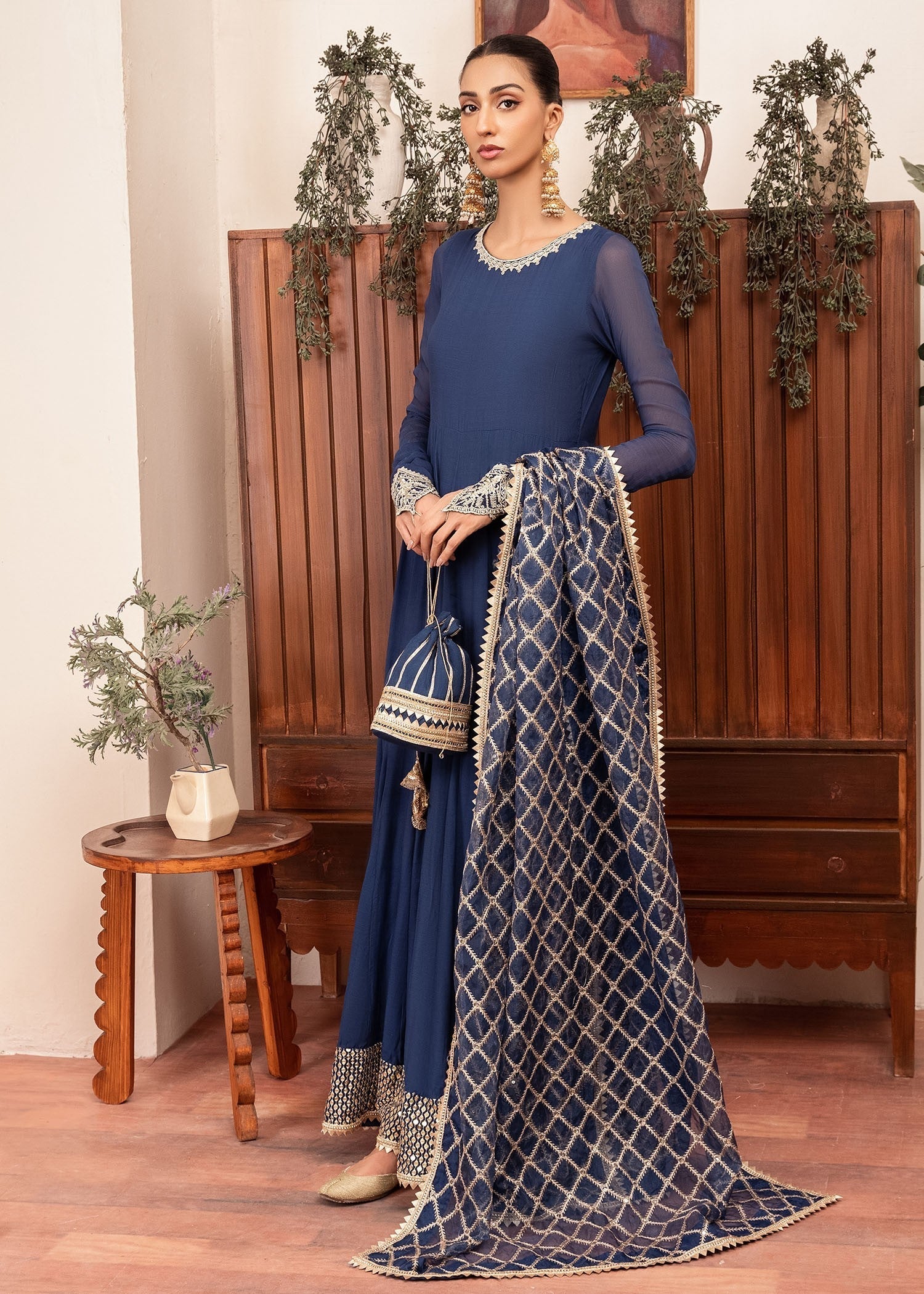 Rang-e-Haya Shama (Royal blue) Women 3pcs