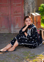 Akhrot Clothing Black White Eid Suit Women 3pcs