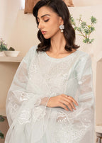 Four Season Boutique SHAMEER ORGANZA LIGHT BLUE Women 3pcs