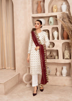 Rangoon Clothing Mahrunisa Maroon Women 3pcs