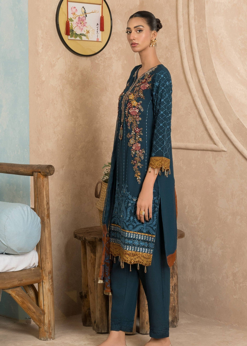 Four Season Boutique MHENAZ BLUE Women 3pcs