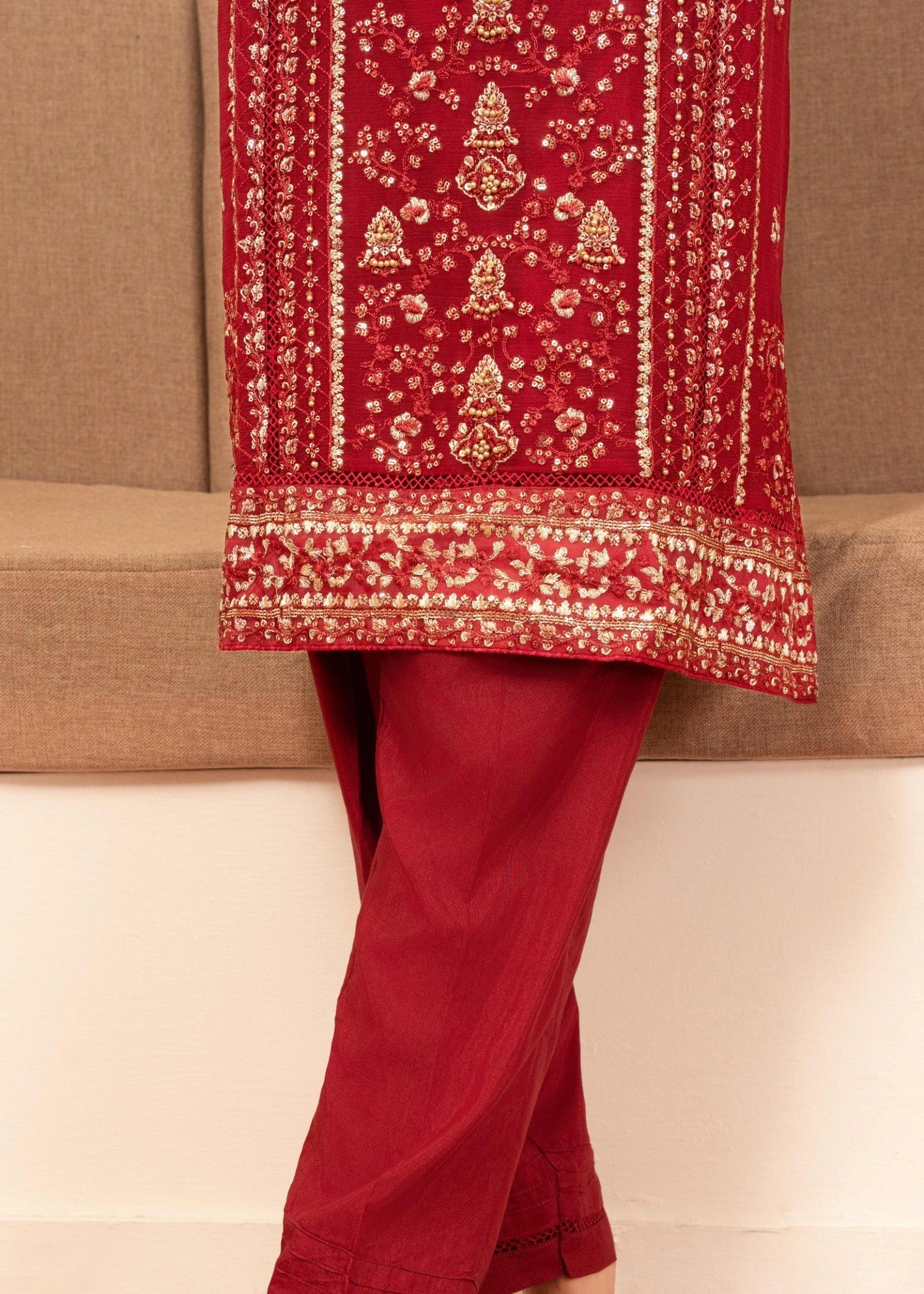 Four Season Boutique SHENAZ MAROON Women 3pcs