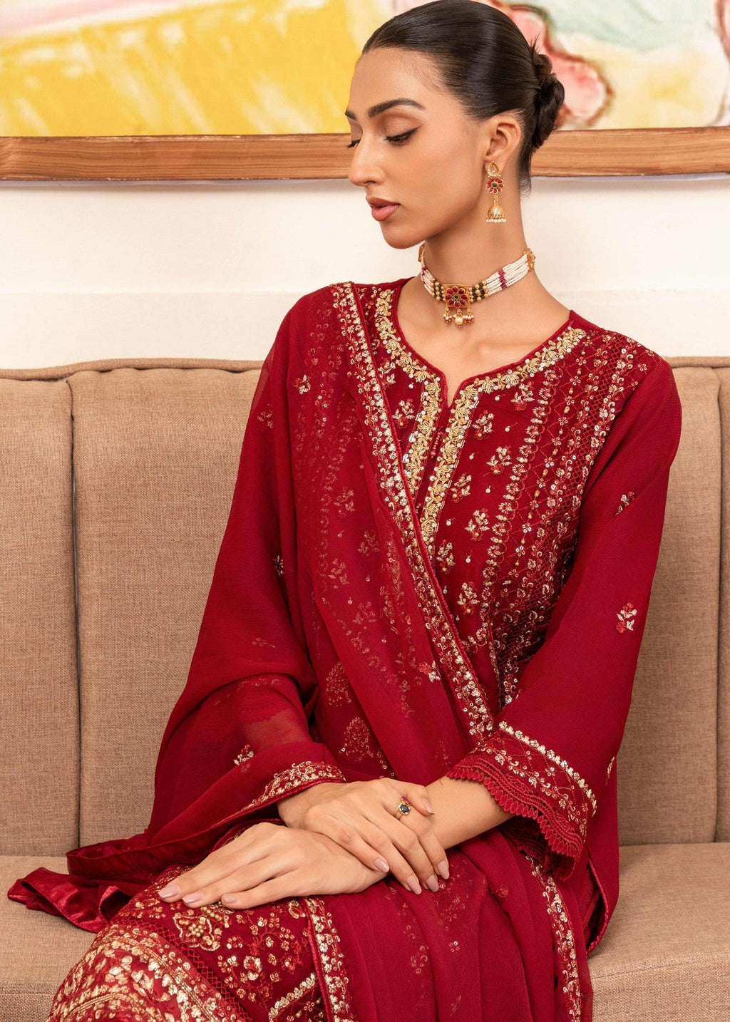 Four Season Boutique SHENAZ MAROON Women 3pcs