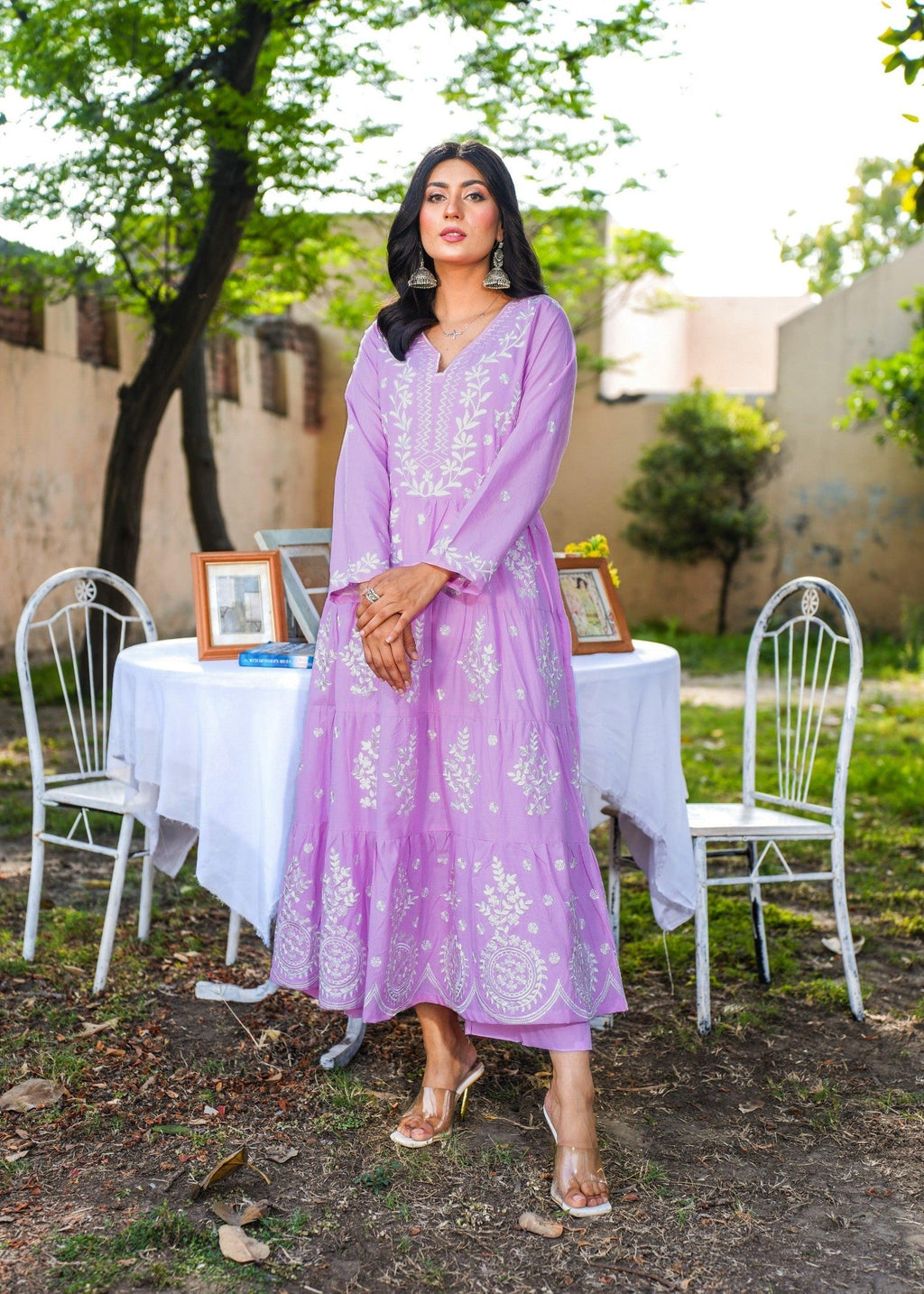 Akhrot Clothing Lilac Perfection Frock Women 2pcs