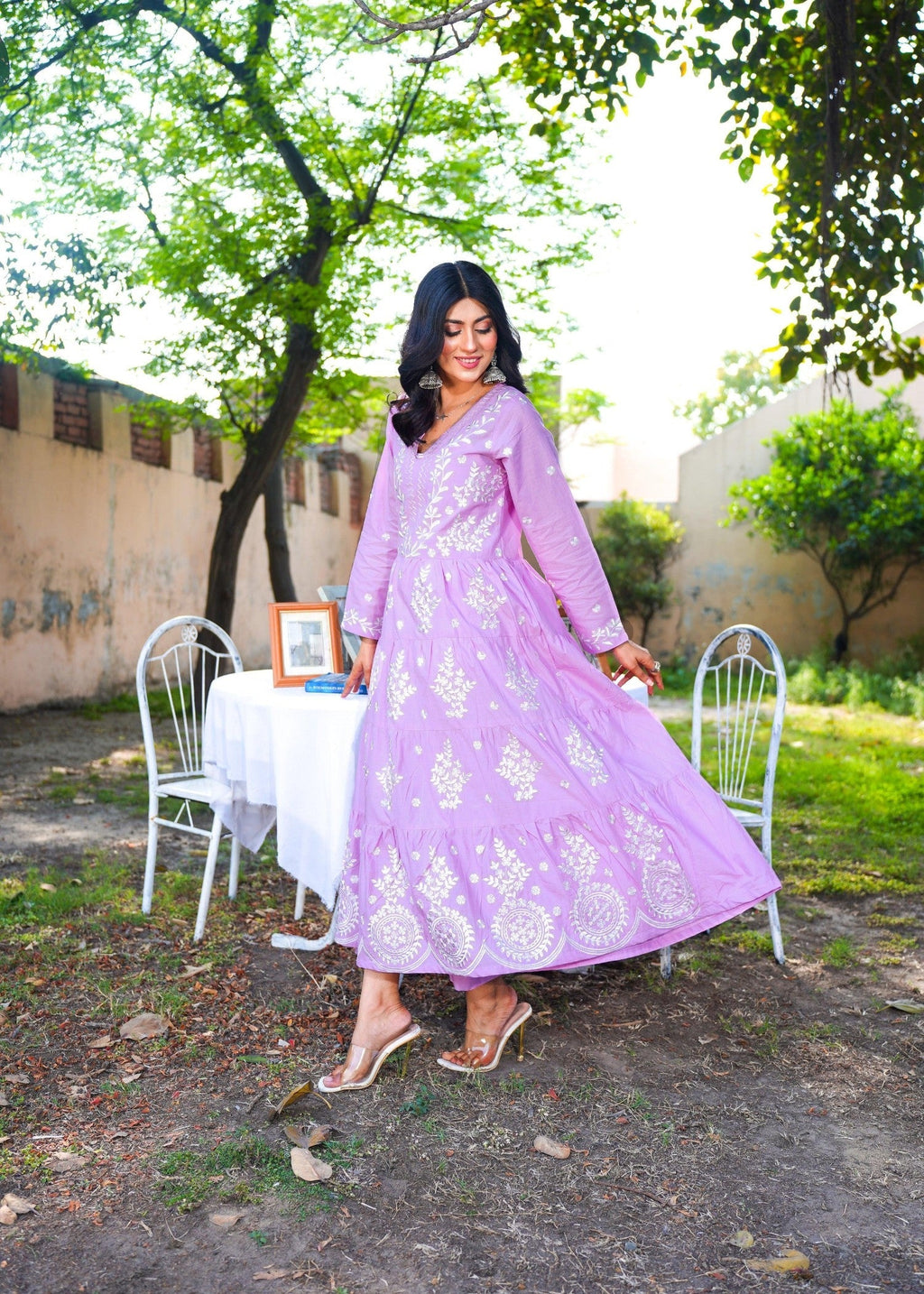 Akhrot Clothing Lilac Perfection Frock Women 2pcs