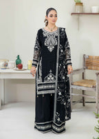 Pehnawa By Bin Akram’s Pearl Elegance Black Chiffon Women 3pcs