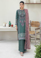 Pehnawa By Bin Akram’s Royal Green Chiffon Women 3pcs