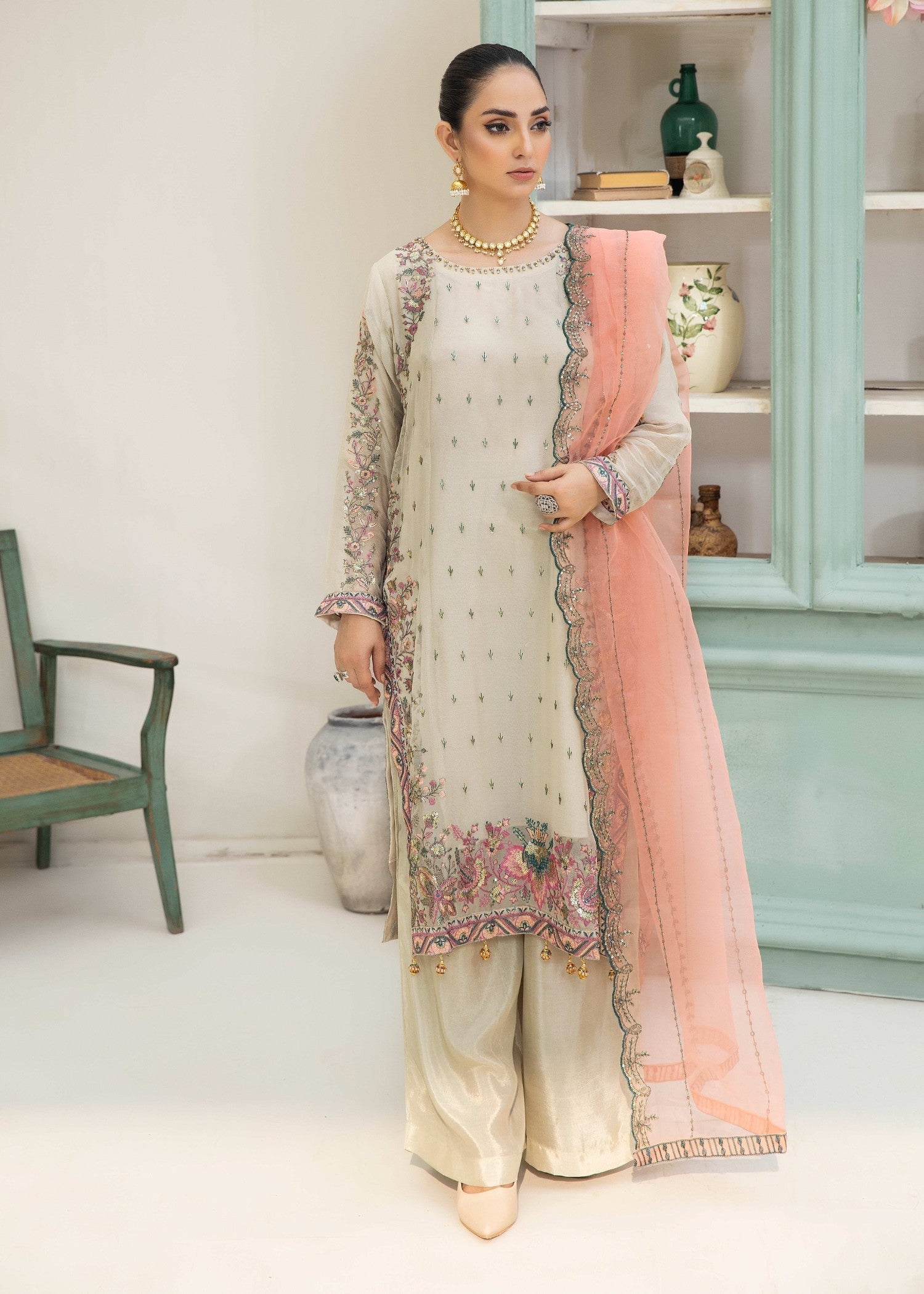 Pehnawa By Bin Akram’s Moonlit Mirage Chiffon Women 3pcs