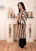 Stitch Vibes Striped Floral Shirt Women 1pcs