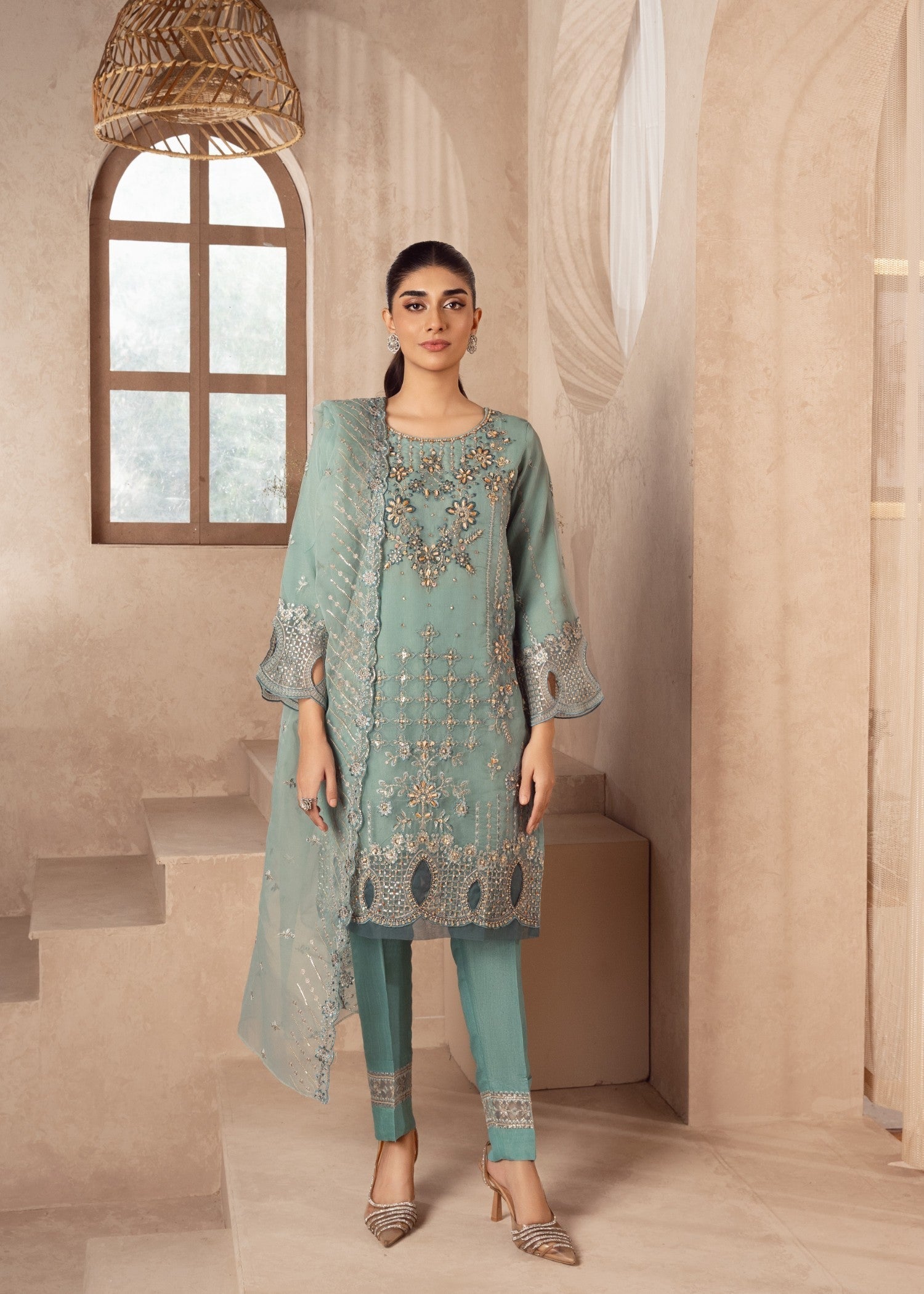 Zebaye Zareen US 587 Light Aqua(SB) Women 3pcs