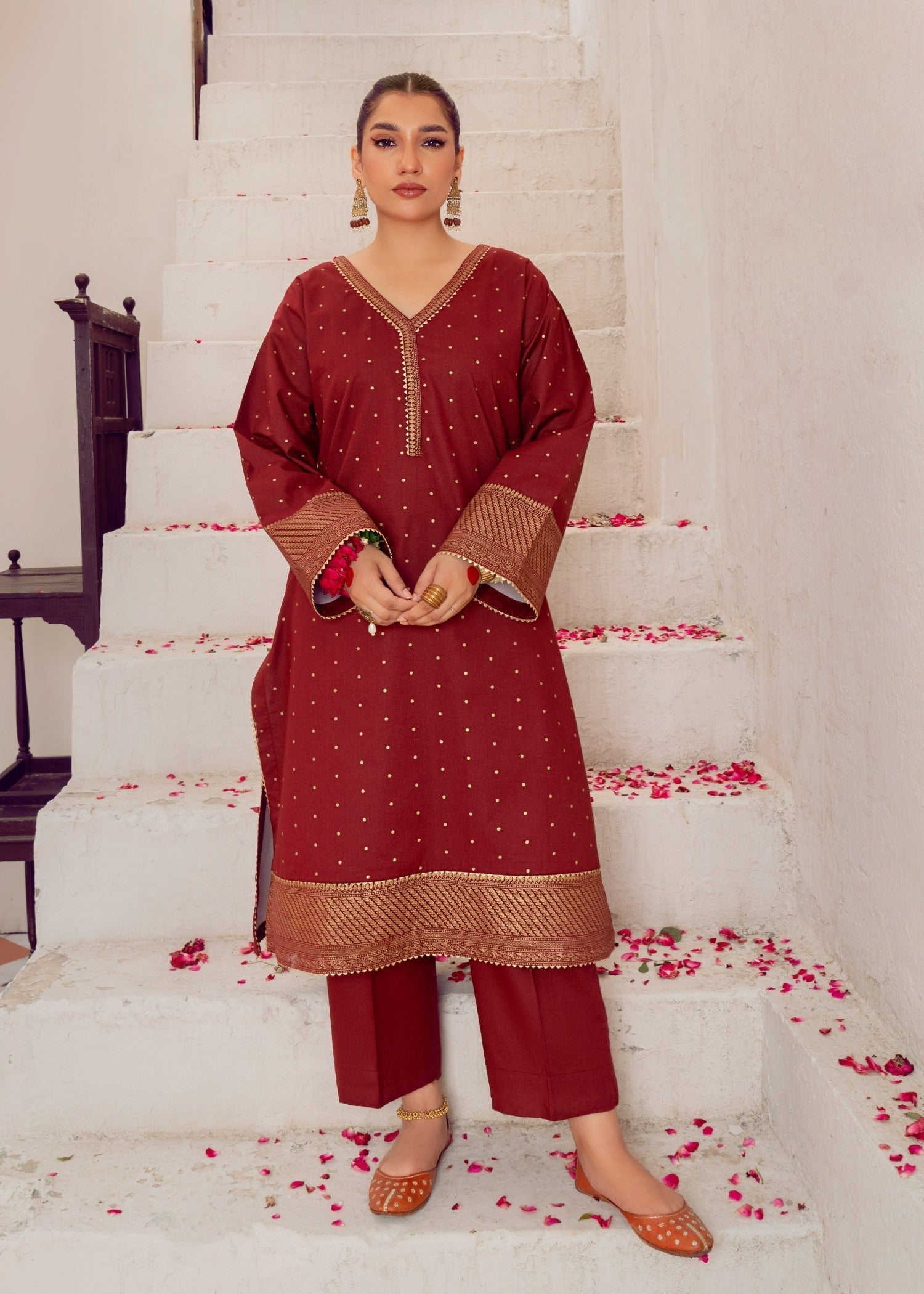 Chandan Nagri MAROON Women 2pcs