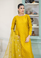 Pehnawa By Bin Akram’s Greenish Blush Silk Women 3pcs