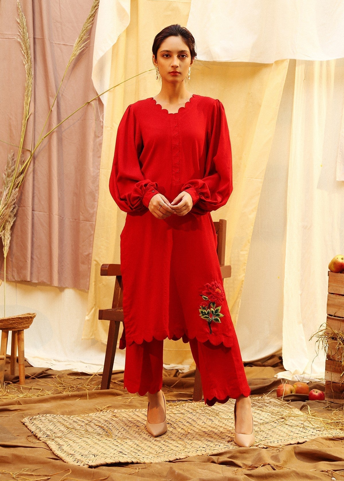 Aster scalloped Women 2pcs