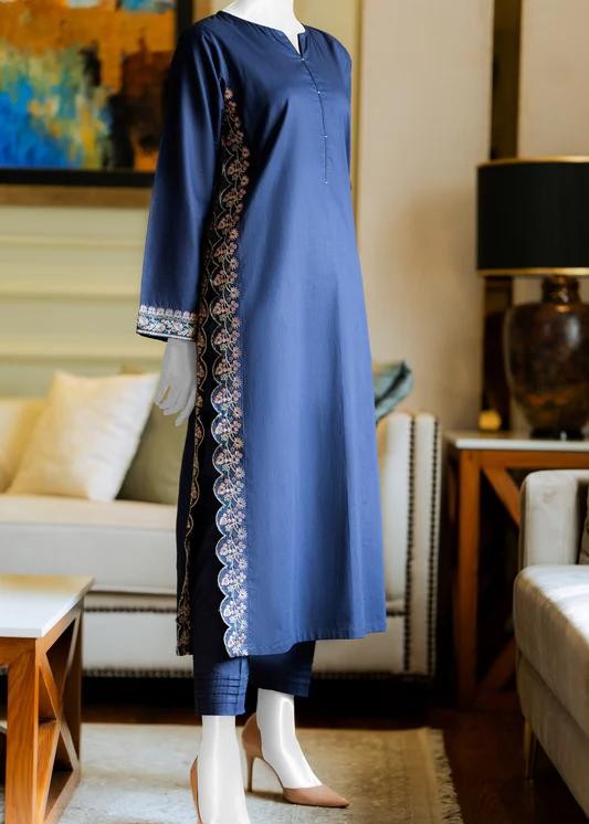 Zaira and Mahnoor Blue/ Embroidered suit Women 2pcs