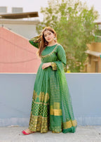 1 Virsapret green anarkali Women 3pcs