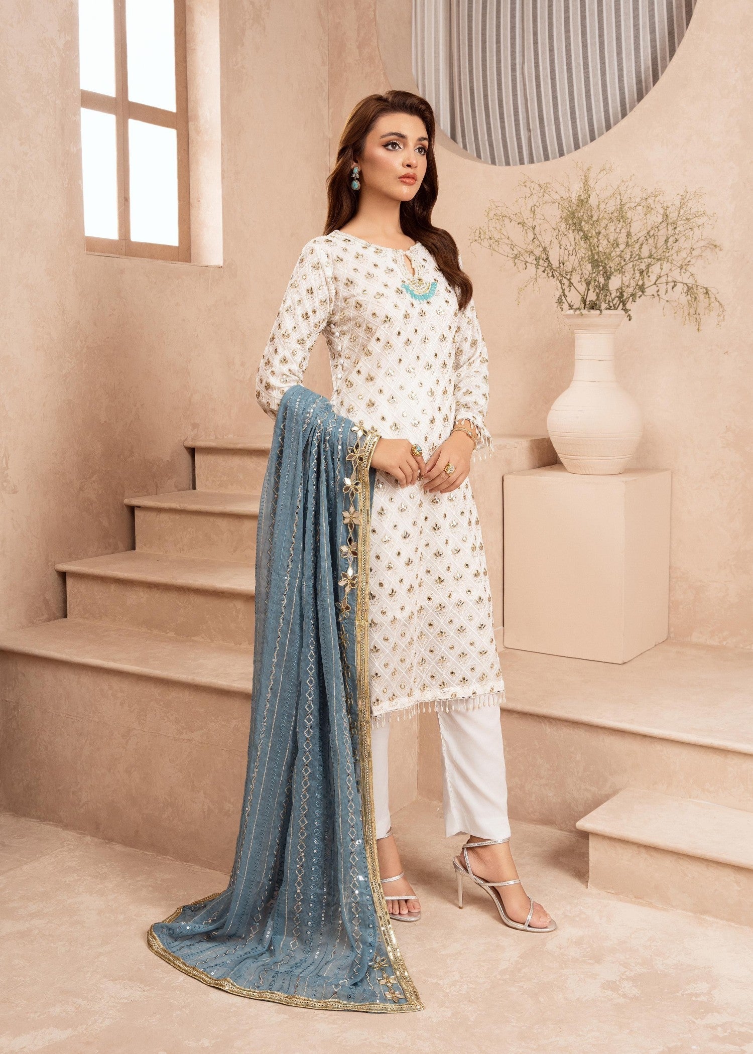 Rangoon Clothing Mahrunisa Teal vibes Women 3pcs