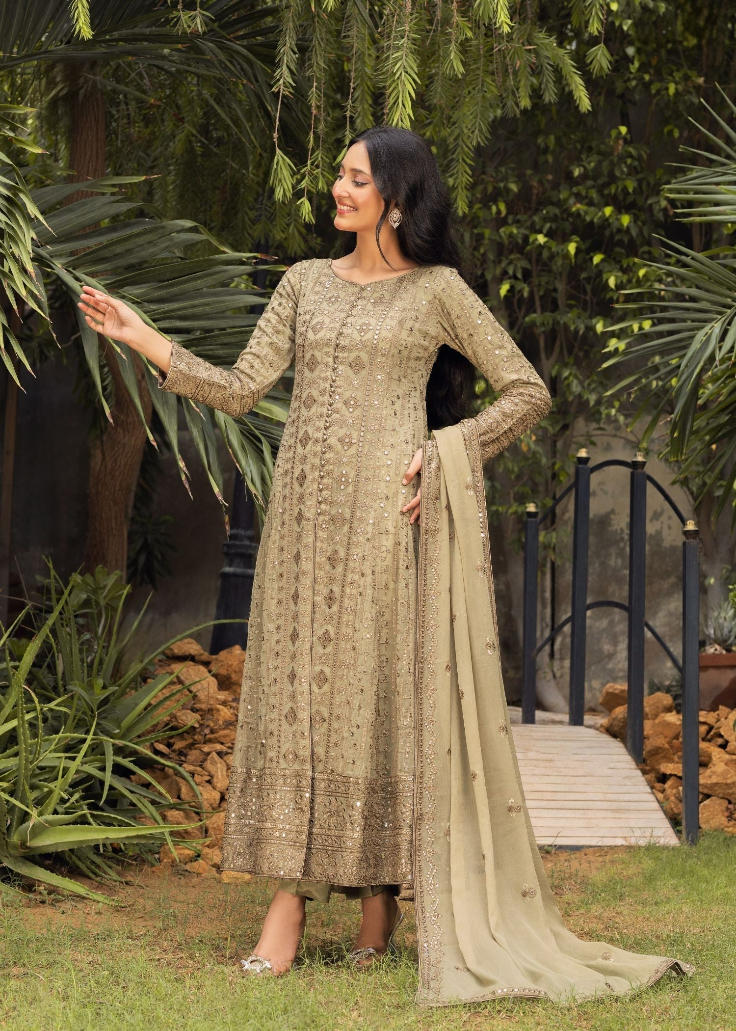 Ayesha Closet Sana Muted Gold Women 3pcs