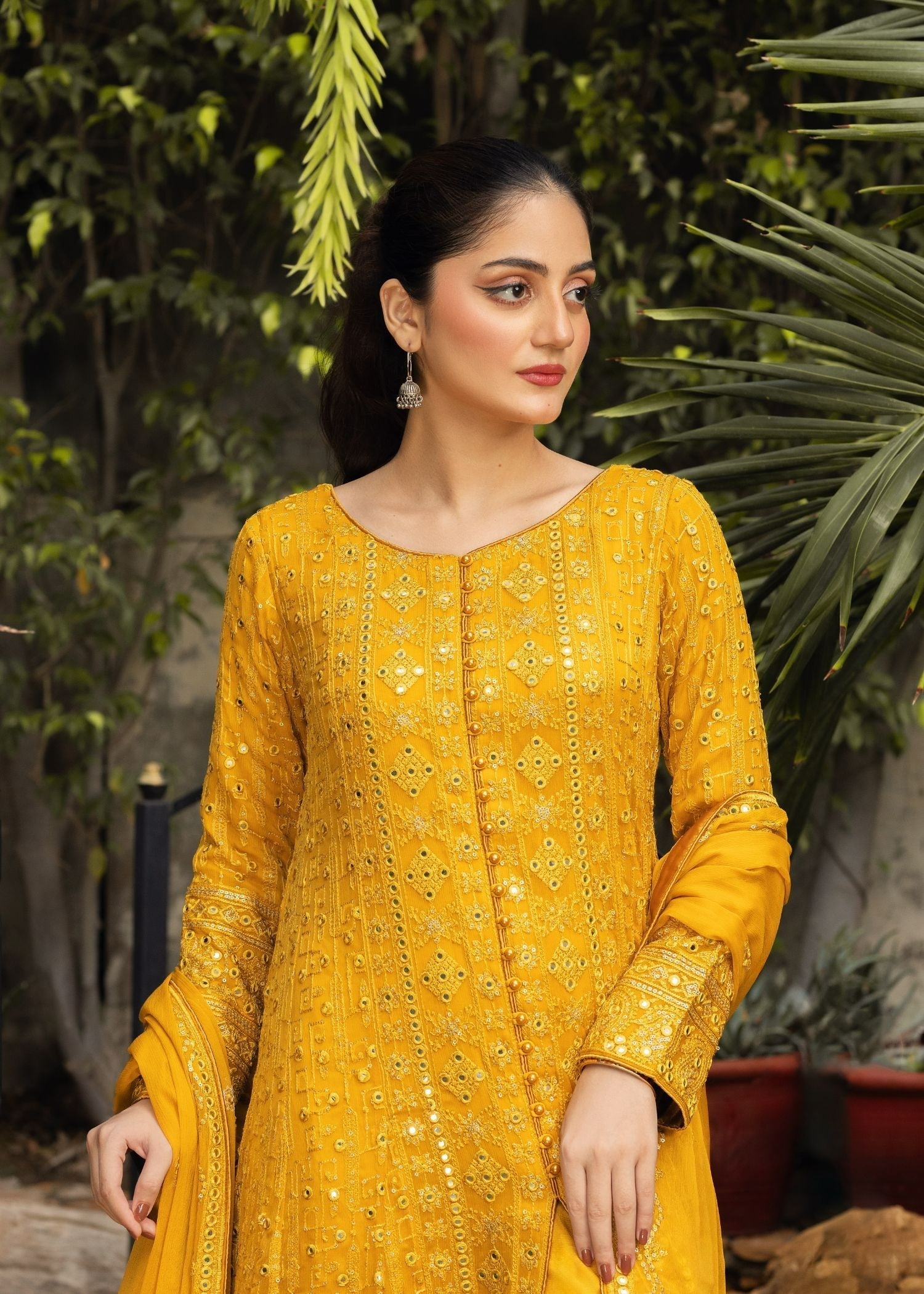 Ayesha Closet Sana Mustard Yellow Women 3pcs