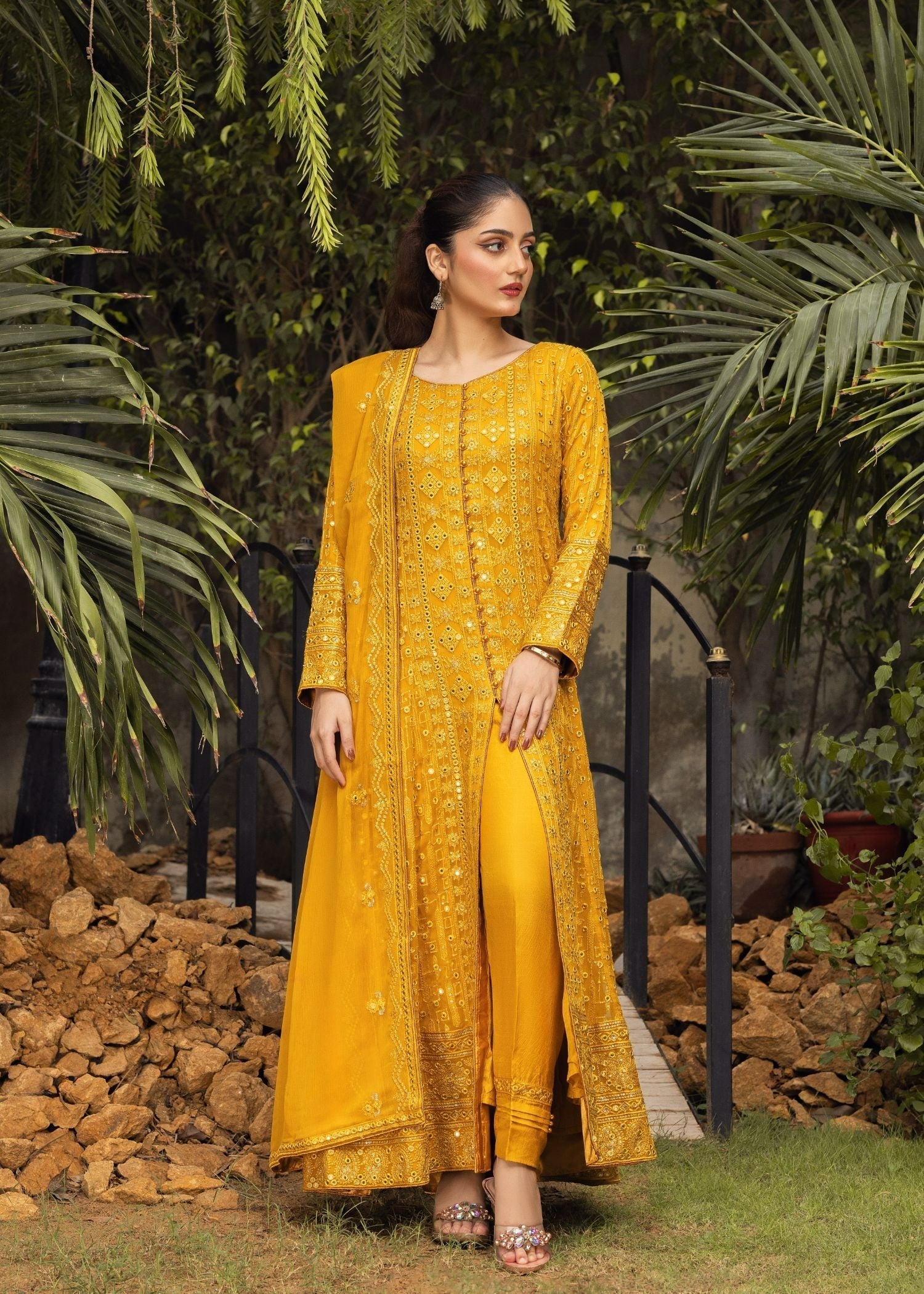 Ayesha Closet Sana Mustard Yellow Women 3pcs