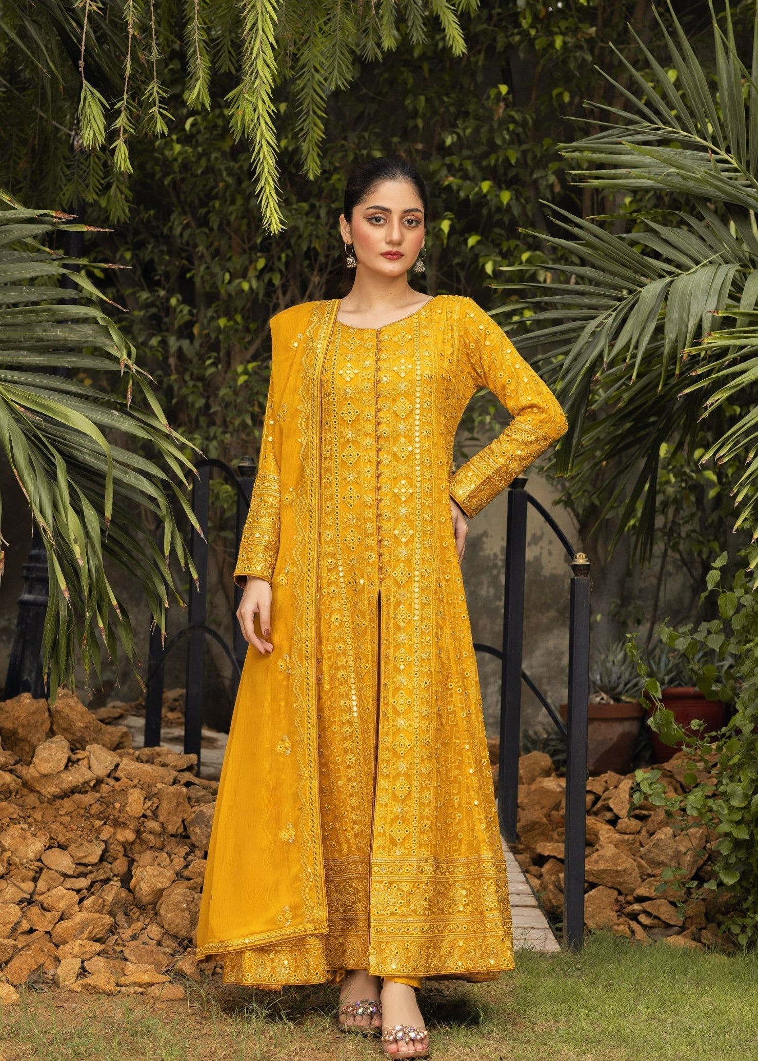 Ayesha Closet Sana Mustard Yellow Women 3pcs