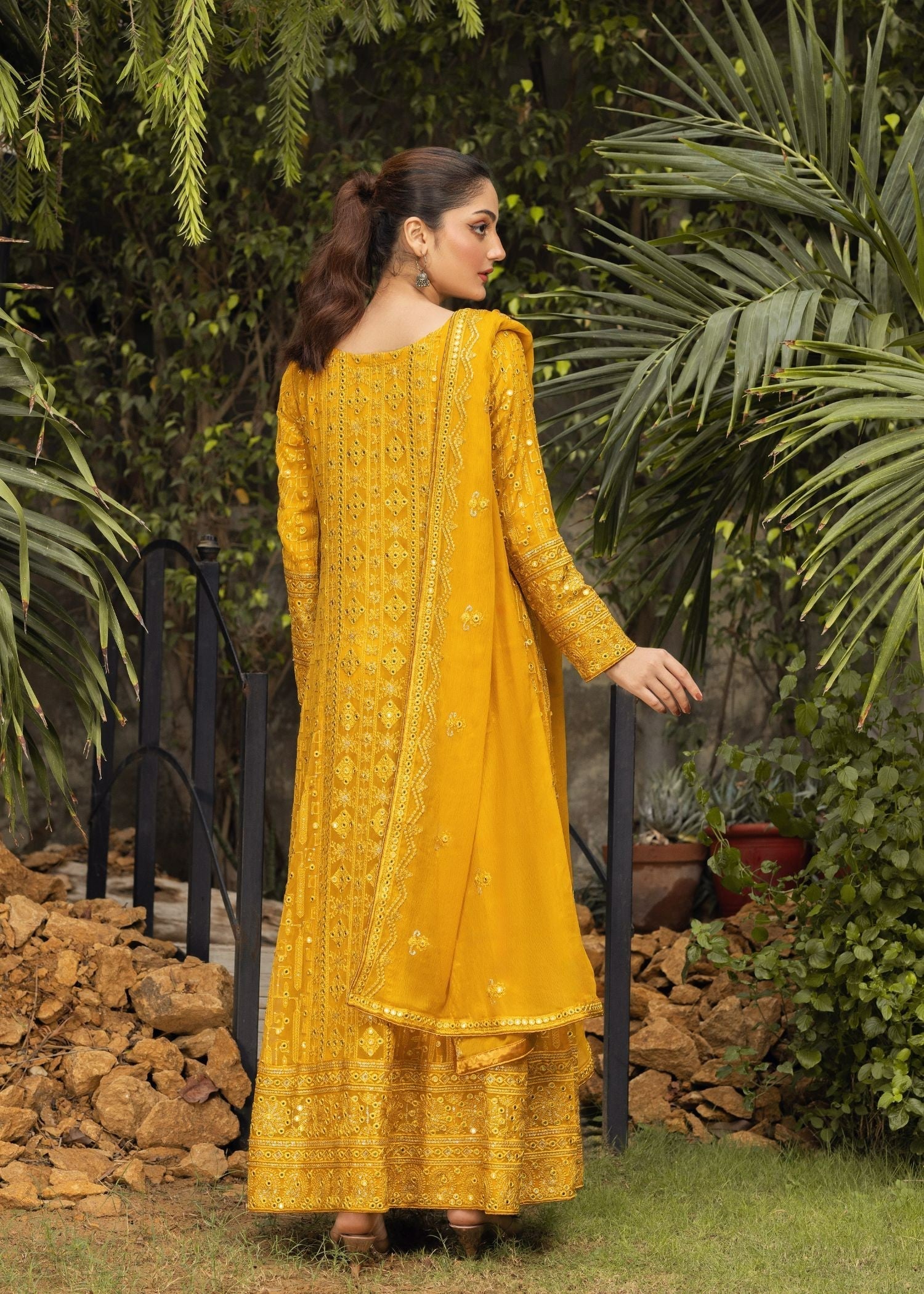 Ayesha Closet Sana Mustard Yellow Women 3pcs