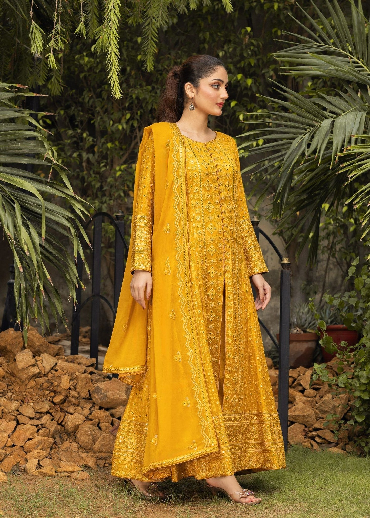 Ayesha Closet Sana Mustard Yellow Women 3pcs