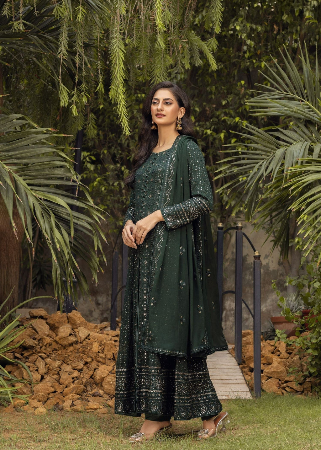Ayesha Closet Sana Forest Green Women 3pcs