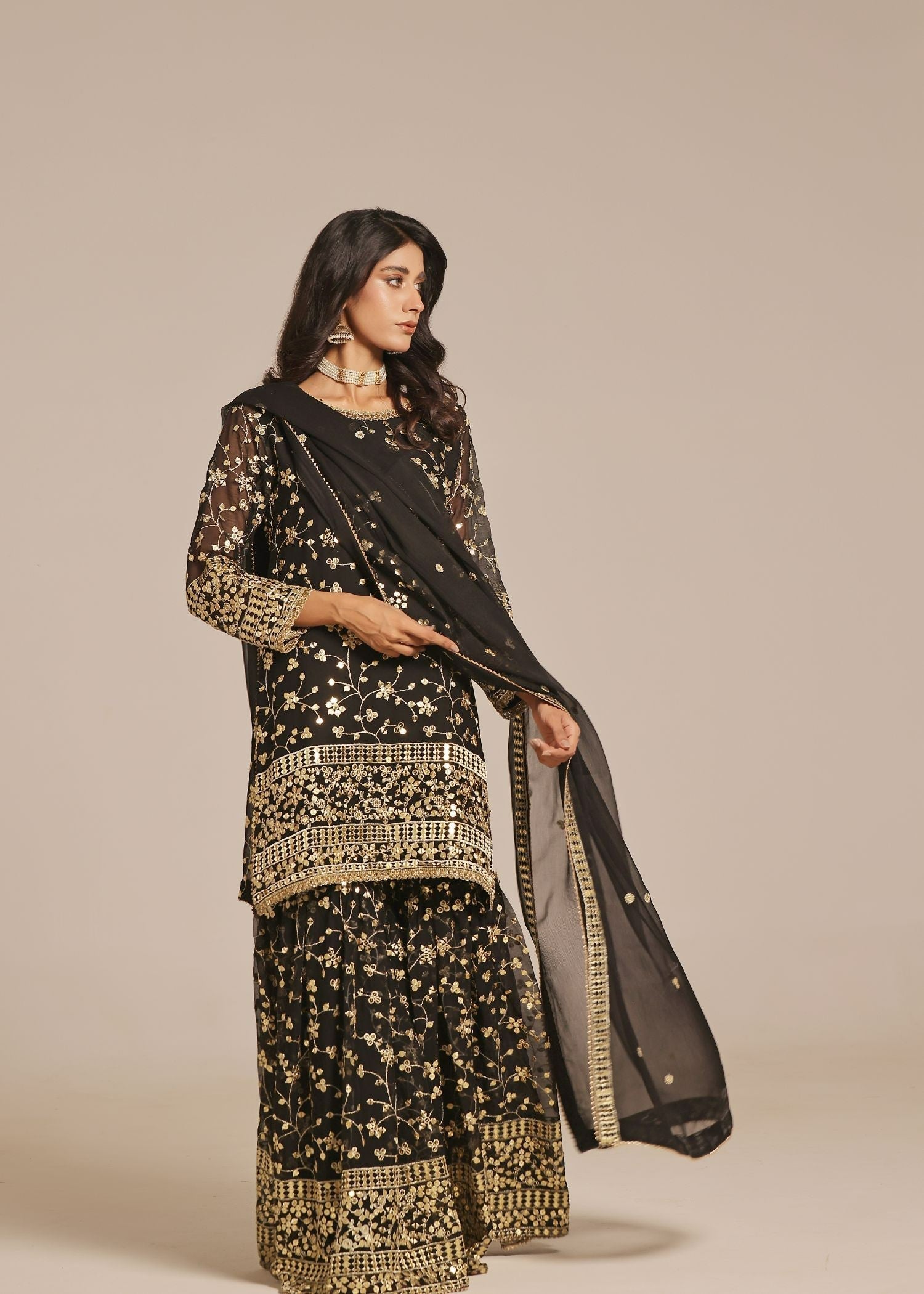 Ayesha Closet Mehndi Black Women 3pcs