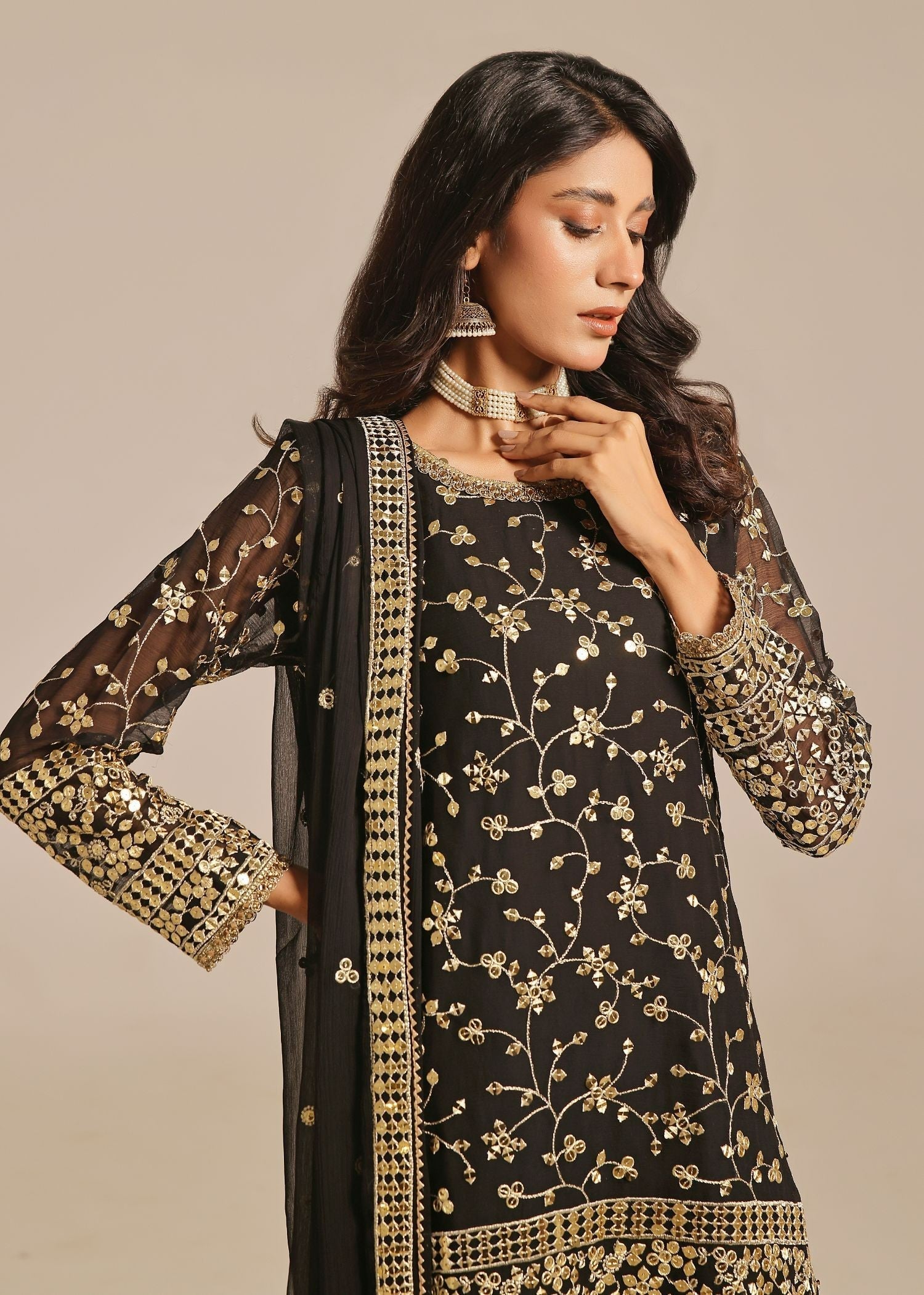 Ayesha Closet Mehndi Black Women 3pcs