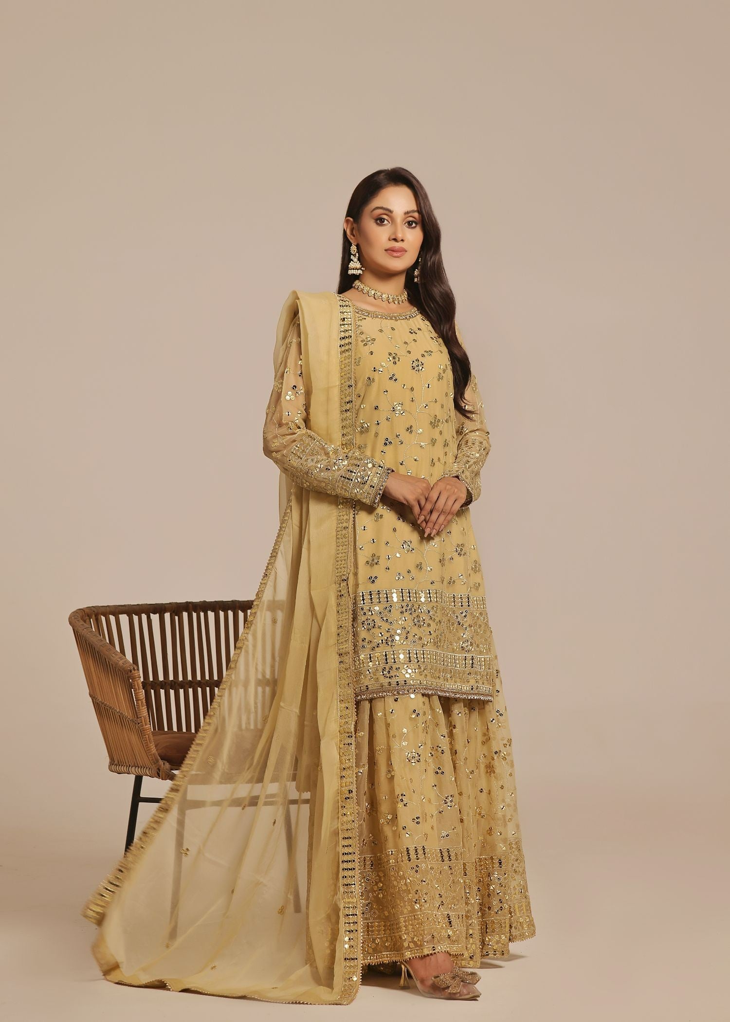 Ayesha Closet Mehndi Gold Touch Women 3pcs