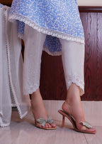 Shades By Abeeha Usman White Trousers II Women 1pcs