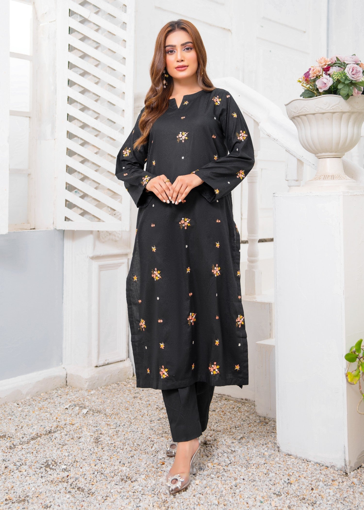 Yolo Pret Multi Embroidered Cotton Lawn Black ELD 0002 Women 2pcs