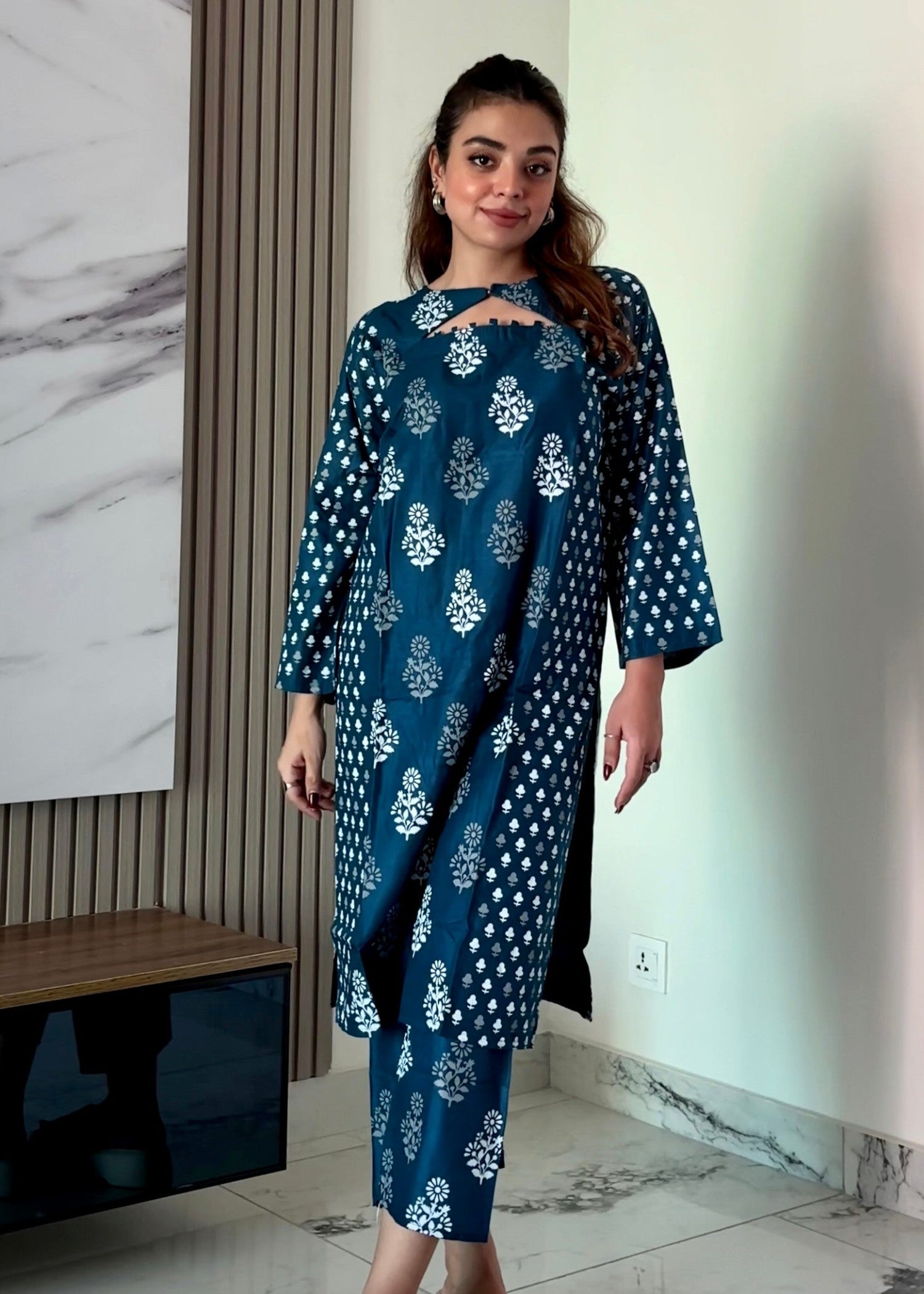 Chaudhary Arts Ace printed (blue) Women 2pcs