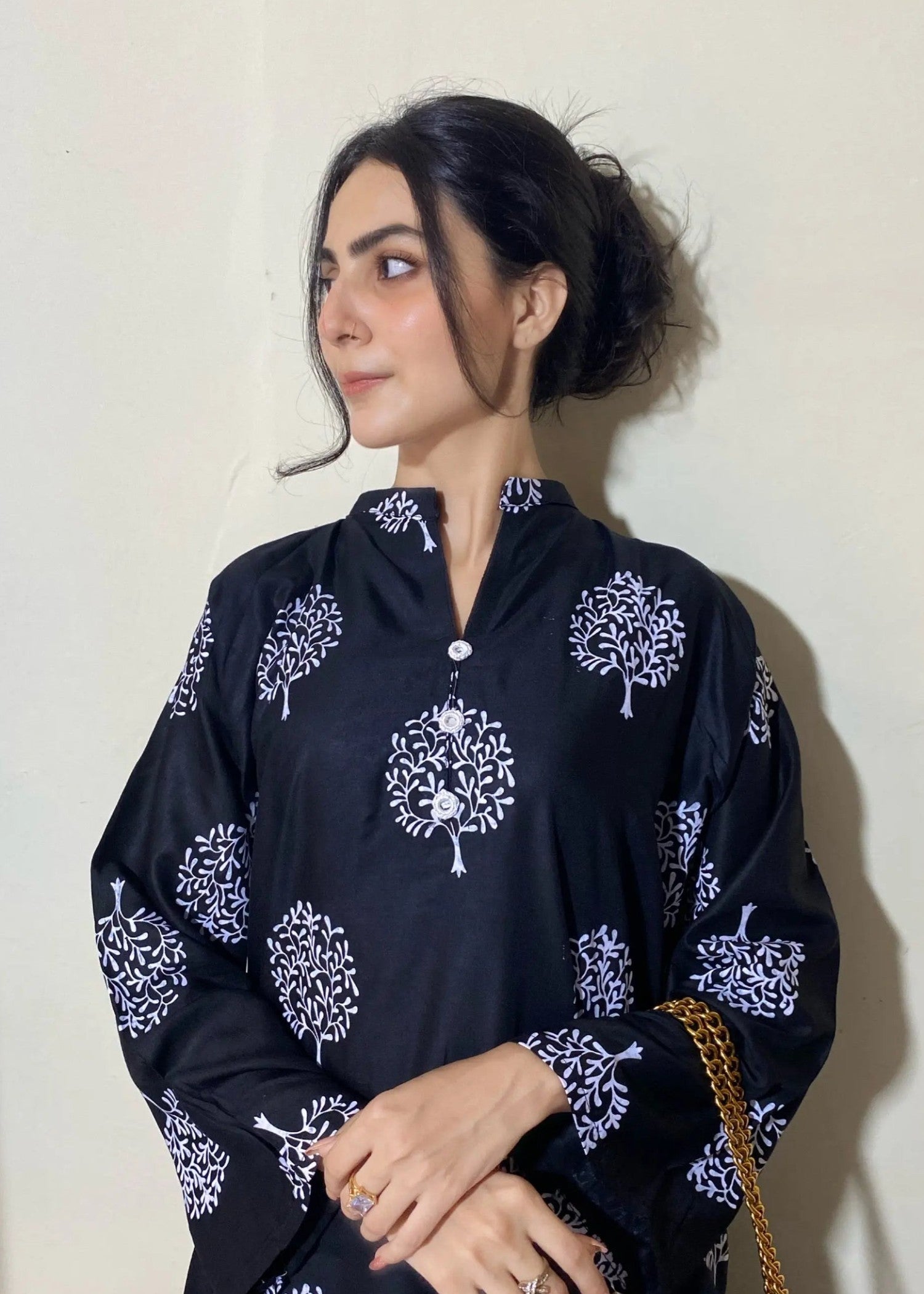 Chaudhary Arts Tree printed black Women 2pcs