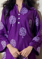 Chaudhary Arts Tree Printed (purple) Women 2pcs