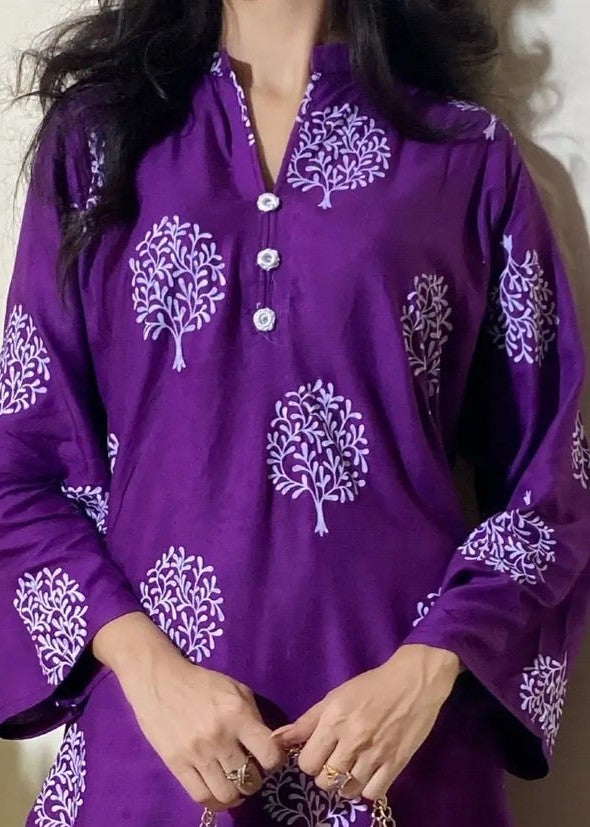 Chaudhary Arts Tree Printed (purple) Women 2pcs