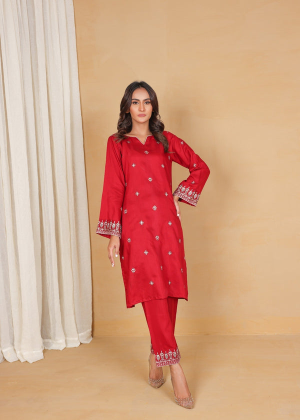 Looks By Bia EMBROIDERED SHIRT TROUSER Women 2pcs