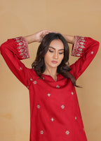 Looks By Bia EMBROIDERED SHIRT TROUSER Women 2pcs