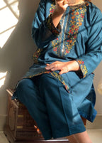 Chaudhary Arts Pocket blue embroidered Women 2pcs