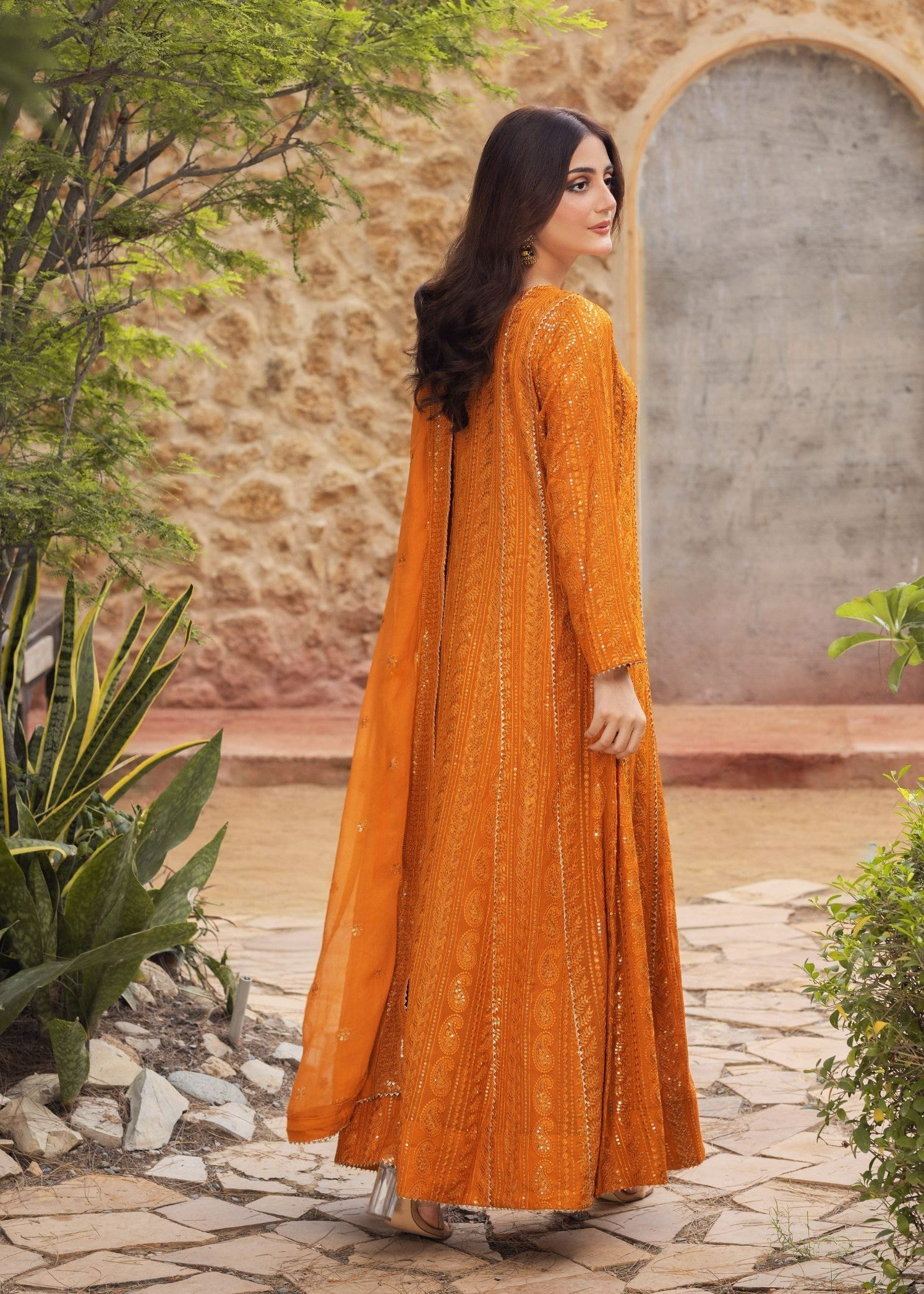 Ayesha Closet Dilkush Orange Secret Women 3pcs