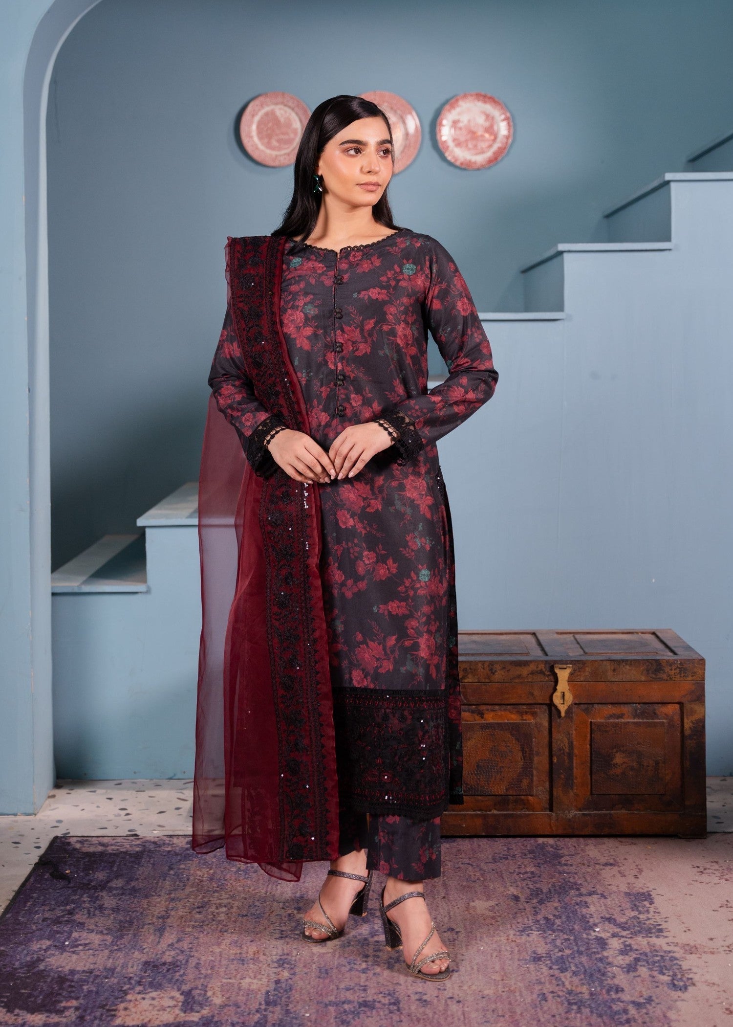 Maroon By Iqra Chaudhry Hannah Women 3pcs