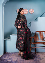 Maroon By Iqra Chaudhry FLORAL BLACK Women 3pcs