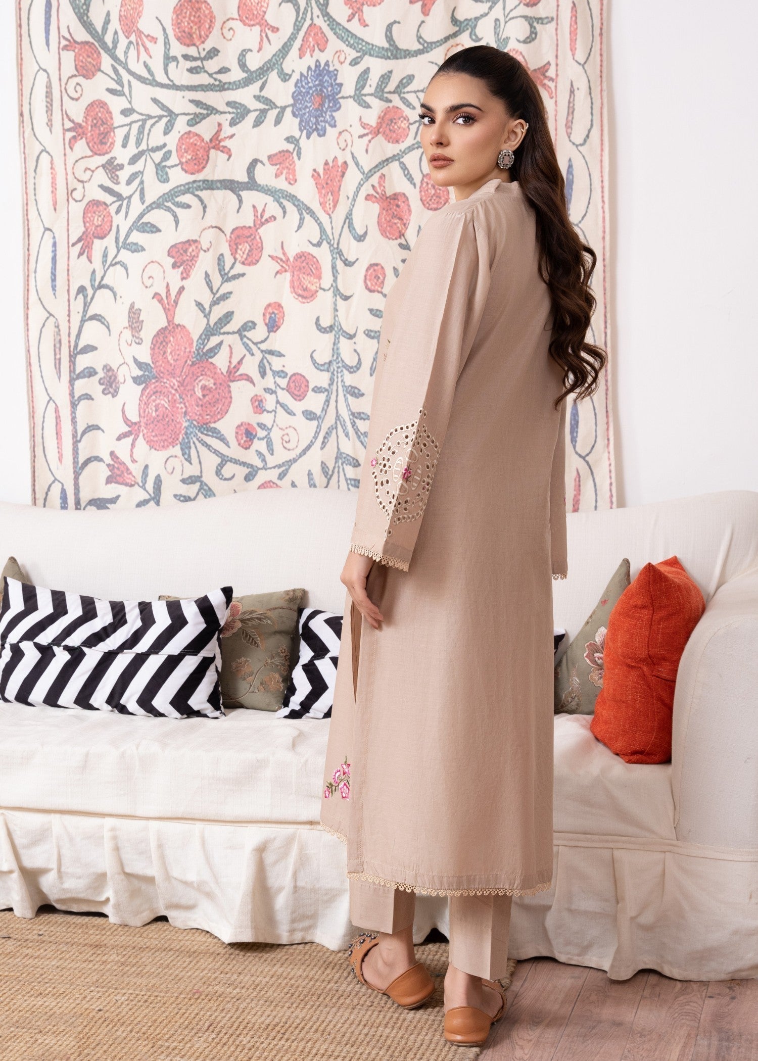 Sahibas By Mirza Wave (Beige) Women 2pcs